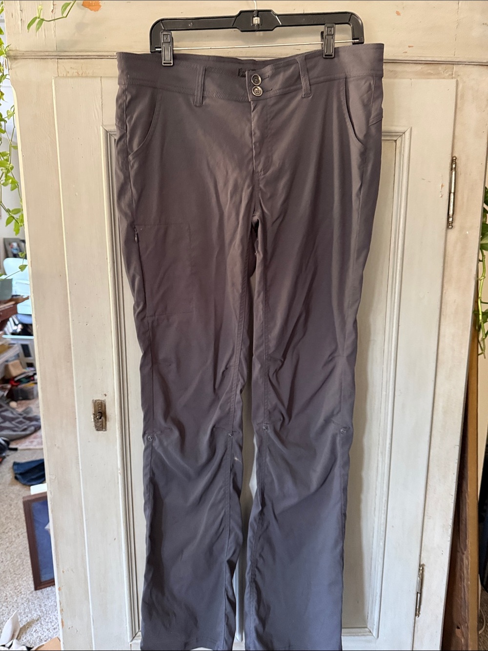 Prana Women's Gray Cargo Stretch Pants